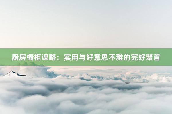 厨房橱柜谋略：实用与好意思不雅的完好聚首